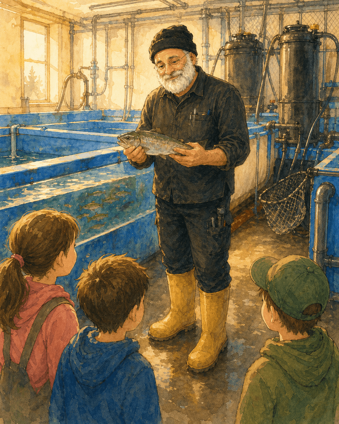 Yechiel Kuperman with students